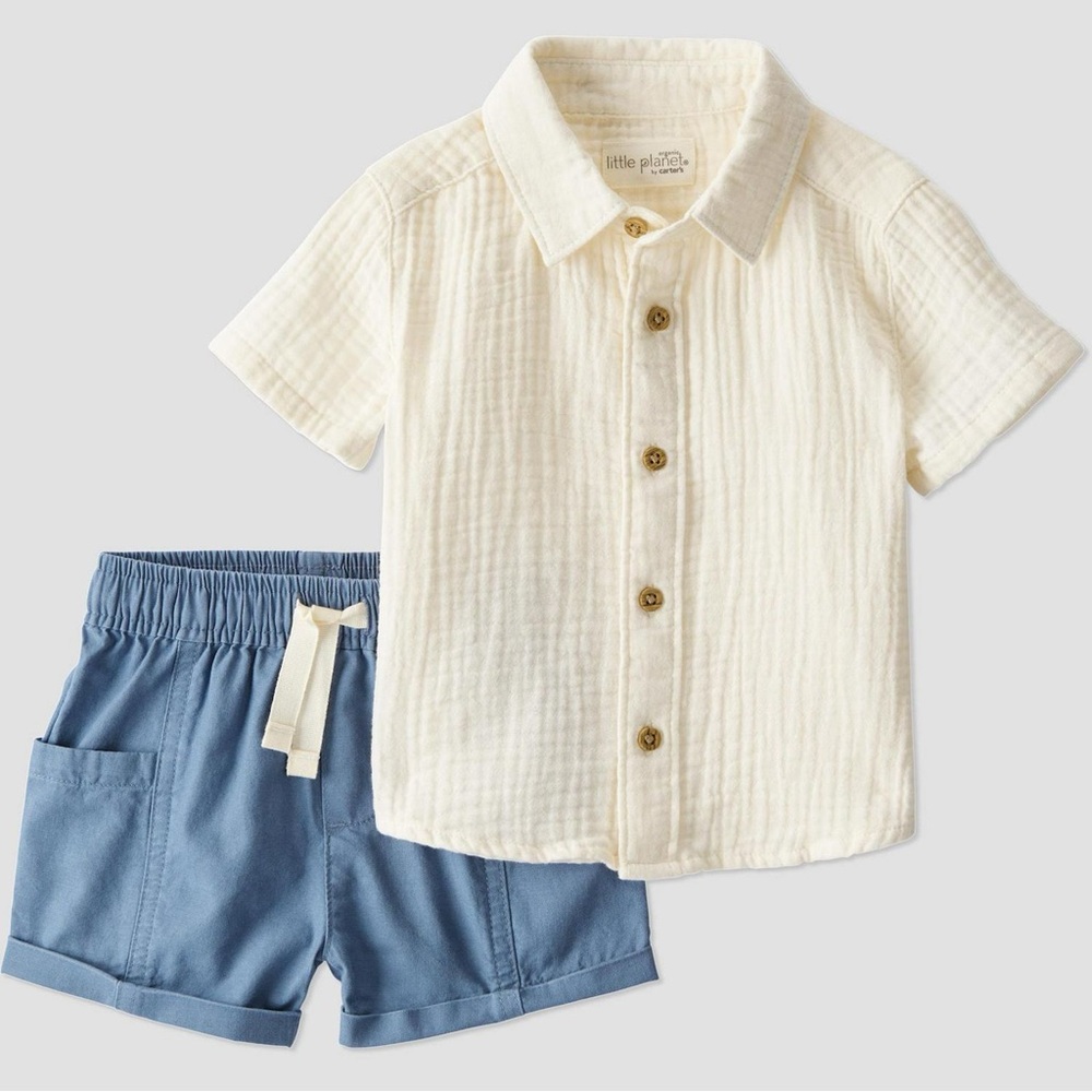 Little Planet by Carter's Baby Boys Woven Set - Size 3M